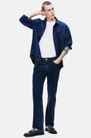 H&M Regular Jeans in Dark Denim Blue at Nordstrom, Size 31 X 32