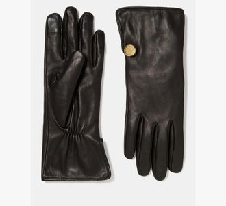 Kate Spade New York Spade Flower Leather Gloves