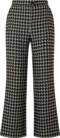 Alberta Ferretti Crop Wide Broeken - Dames - Wijde Broeken - Zwart - XS - Wol - Broeken