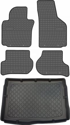 OEM Volkswagen Golf Vi Hatchback De 09.2008 A 09.2012. Juego: Alfombrillas De Goma Para Coche + Alfombrilla Para Maletero