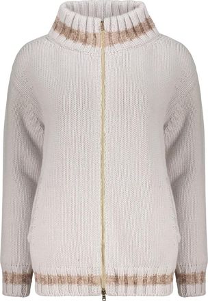Herno Wollen vest met rits en zakken - Dames - Vesten - Grijs - S - Wol - Truien & Vesten