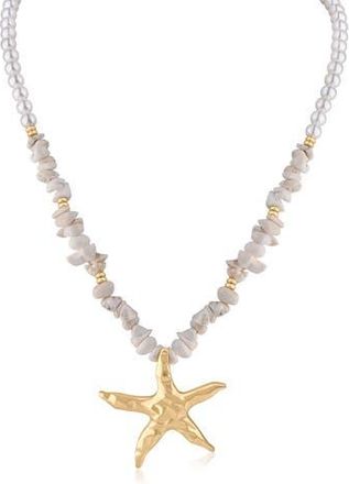 Jardin Starfish Pendant Necklace in White/Gold at Nordstrom Rack