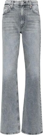 Mother Zwarte Jean Hiel Tekening Lege Jeans - Dames - Bootcut Jeans - Grijs - W28 - Denim - Jeans
