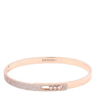 Messika Move Noa 18k Rose Gold Diamond Bangle, Size M