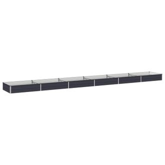vidaXL Cama De Jard&iacute;n Elevada Gris Antracita 600 X 80 X 24 Cm Vidaxl