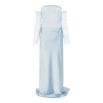 Rotate ROTATE Birger Christensen, Gowns, female, Blue, Size: XS Maxi Dress
