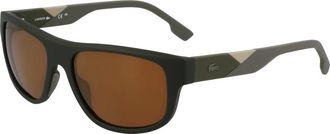 Lacoste Stijlvolle Zonnebril - Heren - Zonnebrillen - Groen - 55 MM - Accessoires