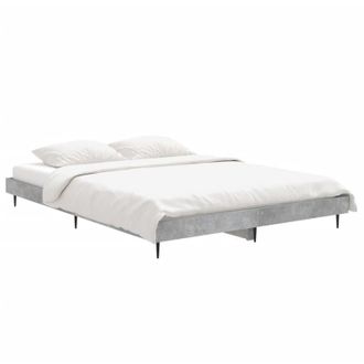 vidaXL Estructura De Cama Madera De Ingenier&iacute;a Gris Hormig&oacute;n 135x190cm Vidaxl