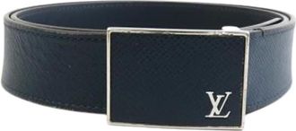 Louis Vuitton Pre-owned Belts, male, Blue, Size: ONE SIZE Pre-owned Vintage Fabric Belt