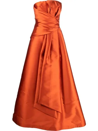 Alberta Ferretti Strapless avondjurk - Oranje