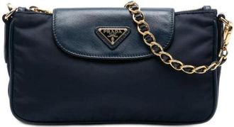 Prada Pre-owned Shoulder Bags, female, Blue, Size: ONE SIZE Pre-owned Vintage Crossbody Bag