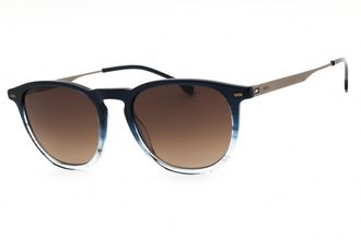 HUGO BOSS BOSS 1639/S 0QEU HA Blue Horn Ruthenium/Brown Gradient