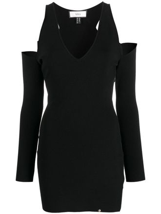 Nissa cold-shoulder mini dress - Black