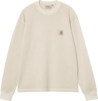 Carhartt Work in Progress Tops, Heren, Beige, L, Katoen, L/S Vista Waffle T-Shirt