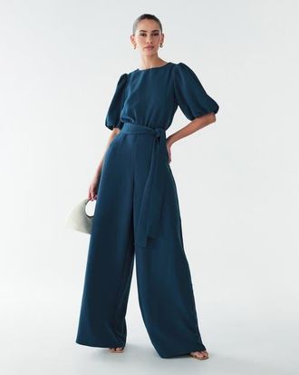 BWLDR Laney Jumpsuit in Teal at Nordstrom, Size 6