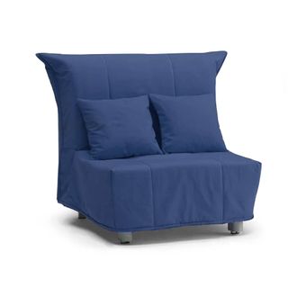 Dmora Sofa Cama Dabargi, Sof&aacute; Individual, 100% Made In Italy, Sill&oacute;n De Sal&oacute;n Con Apertura Trolley, En Tela Acolchada, Con Almohadas Incluidas, Cm 85x90h85,