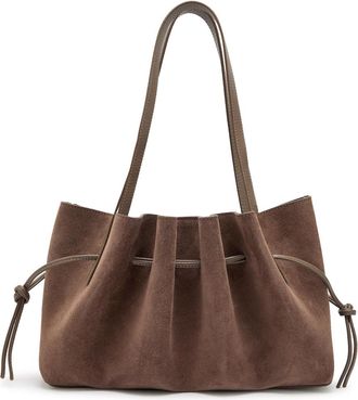 Yuzefi Scallop Suede Shoulder bag - Brown - One Size