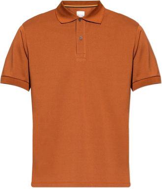Paul Smith Polo shirt van katoenpiqu&eacute; - Heren - Polos - Bruin - S - Katoen - Tops