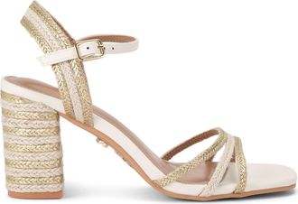 Carvela Womens Soprano Heel Sandals - White Fabric - Size UK 6