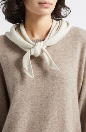 Johnstons of Elgin Reel Cashmere Triangle Scarf in Lunan Sand at Nordstrom