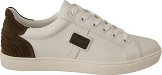 Dolce & Gabbana Mens Low Top Leather Sneakers - White - Size 39.5 EU/IT