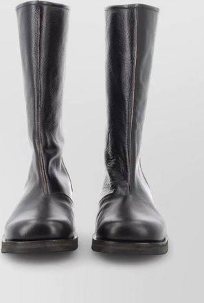 Our Legacy mid calf block heel round toe boots