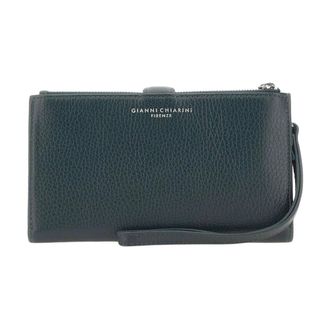 Gianni Chiarini Dollaro Portemonnee - Dames - Clutches - Groen - ONE Size - Leer - Tassen