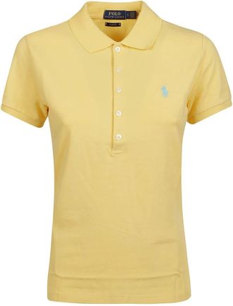 Ralph Lauren Julie Slim Polo Shirt - Dames - Polos - Geel - M - Katoen - Tops