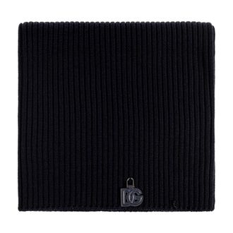 Dolce & Gabbana Bufanda Tubular de Lana - Accessories - Hombre - Azul - ONE SIZE
