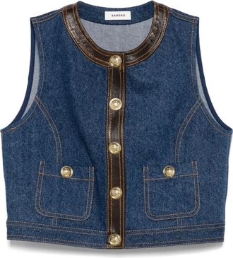 Sandro Gilet denim - Blu