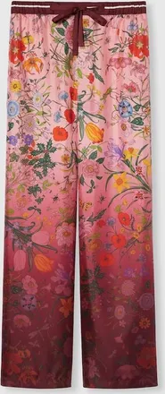 Gucci Printed Silk Pants, Pink, Ready-to-wear
