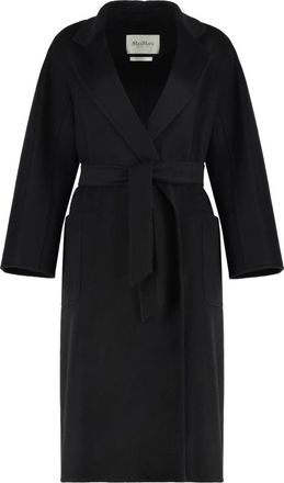 Max Mara Zwarte Cashmere Iconische Winterjas - Dames - Jas met riem - Zwart - S - Kasjmier - Jassen
