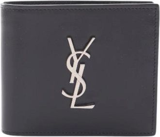 Saint Laurent Pre-owned East West Cassandra Leren Portemonnee - Dames - Vintage Accessoires - Zwart - ONE Size - Leer - Vintage