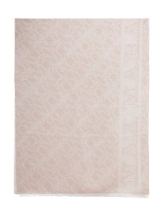 Max Mara Beige Geometric Logo Scarf