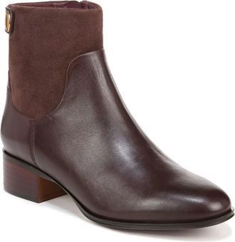 Franco Sarto Womens Franco Sarto Jessica Boots Brown Leather Almond Toe Ankle Bootie RHS691