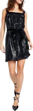 Bar III Sequined Mini Cocktail Dress In Black