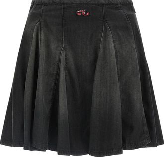 Diesel De-Spiki-S Mini Rok - Dames - Spijkerrokken - Zwart - W26 - Katoen - Rokken