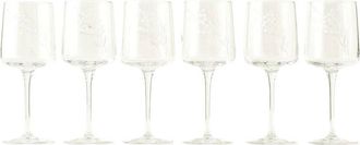 Bella Maison Set Of 6 Exclusive Etched Floral Wine Glasses