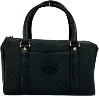 Gucci Pre-owned Micro GG Leren Handtas - Dames - Vintage Handtas - Zwart - ONE Size - Leer - Vintage