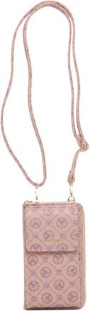 Carlo Colucci Mobiele Telefoon Portemonnee met Logoprint - Dames - Schoudertassen - Roze - ONE Size - Polyester - Tassen