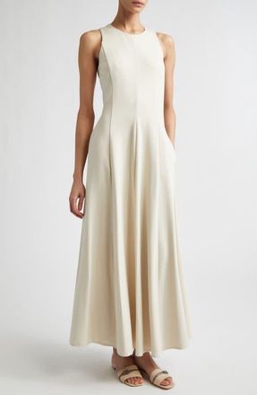 Eleventy Open Knit Sleeveless Maxi Sweater Dress in Sand at Nordstrom, Size 00 Us