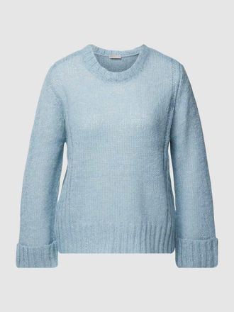 Fransa Strickpullover mit Woll-Anteil Modell Bien in Hellblau Melange, Gr&ouml;&szlig;e S