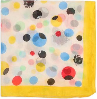 Vintage abstract-print scarf - Neutrals