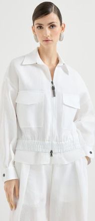 Brunello Cucinelli Cotton outerwear jacket in White at Nordstrom, Size Xx-Large Eu