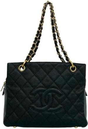 Chanel Pre-owned Matelasse Caviar 2way Bag - Dames - Vintage Schoudertas - Zwart - ONE Size - Leer - Vintage