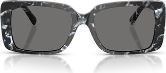 Tiffany & Co. 55mm Polarized Rectangular Sunglasses in Havana Madreperla /Grey Polar at Nordstrom