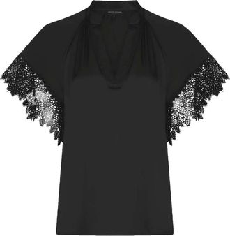 Bruuns Bazaar Korthalsia BBWiny Blouse - Dames - Blouses - Zwart - S - Overhemden