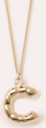 Completedworks Womens Plated C Pendant With Chain Necklace In Gold