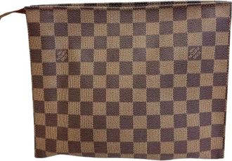 Louis Vuitton Pre-owned Clutches, female, Brown, Size: ONE SIZE Pre-owned Clutch Bag / Pouch / Wash Bag