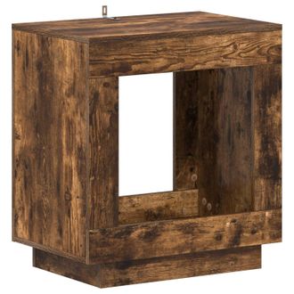 vidaXL Mesa Lateral Roble Ahumado 60 X 40 X 65 Cm Madera De Ingenier&iacute;a Vidaxl